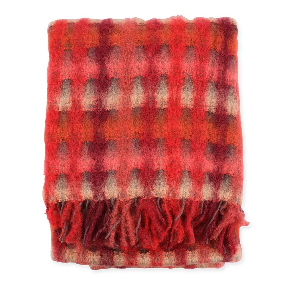 Mia Mohair &amp;amp; Wool Throw Red