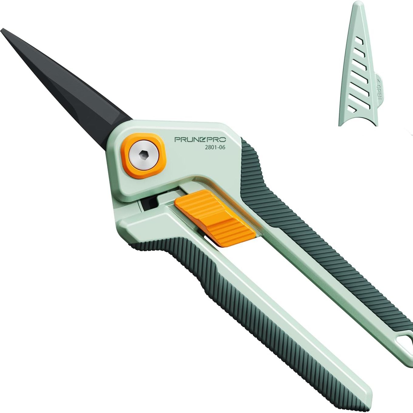 Prunepro Garden Scissors Pruning Shears Sharp Stainless Steel Non-Stick Teflon Coating Blade for Precise Cuts Garden Snip Bonsai Clippers for Plants Rose Flower