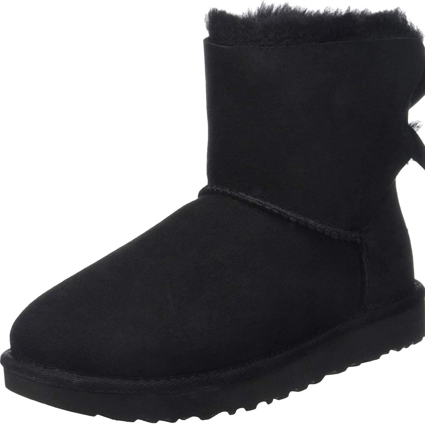 Ugg Women&#039;s Mini Bailey Bow Ii Fashion Boot, Black, 4 Uk