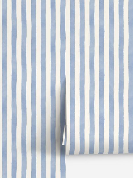 Painterly Stripe Wallpaper by Sarah Sherman Samuel