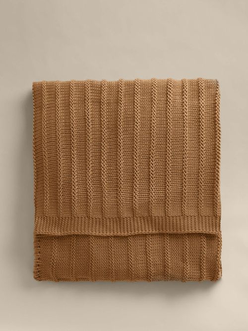 Ribbed Knitted Throw
