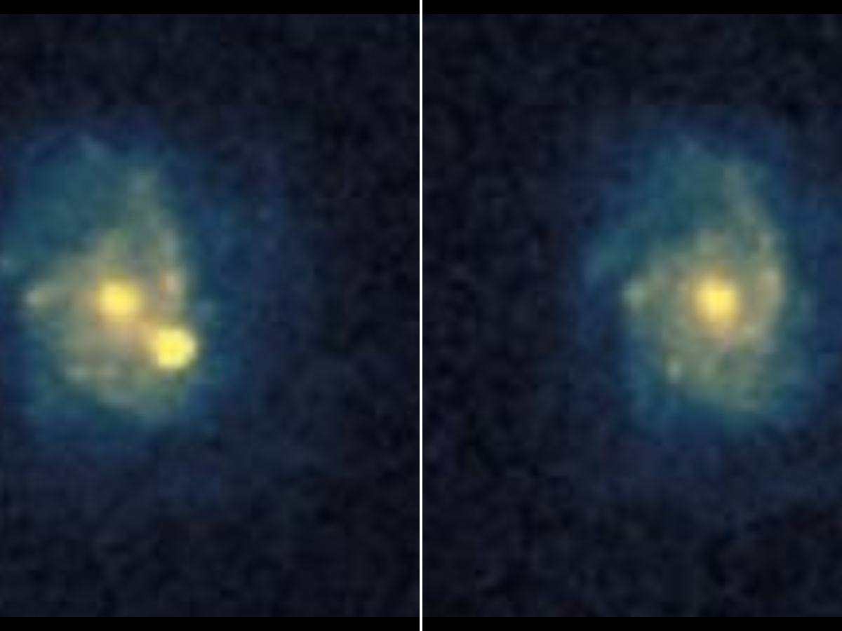 1/f space deneb 、氷柱（1/f SPACE model） Compass and Scale Image for Binary Star System Stein 2051