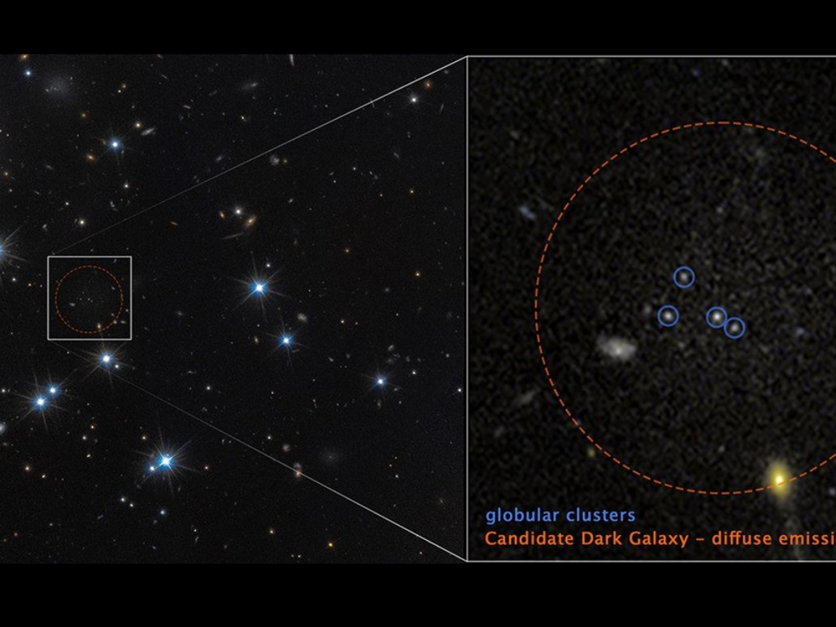 Hubble Telescope Discovers Rare Galaxy That Is 99% Dark Matter