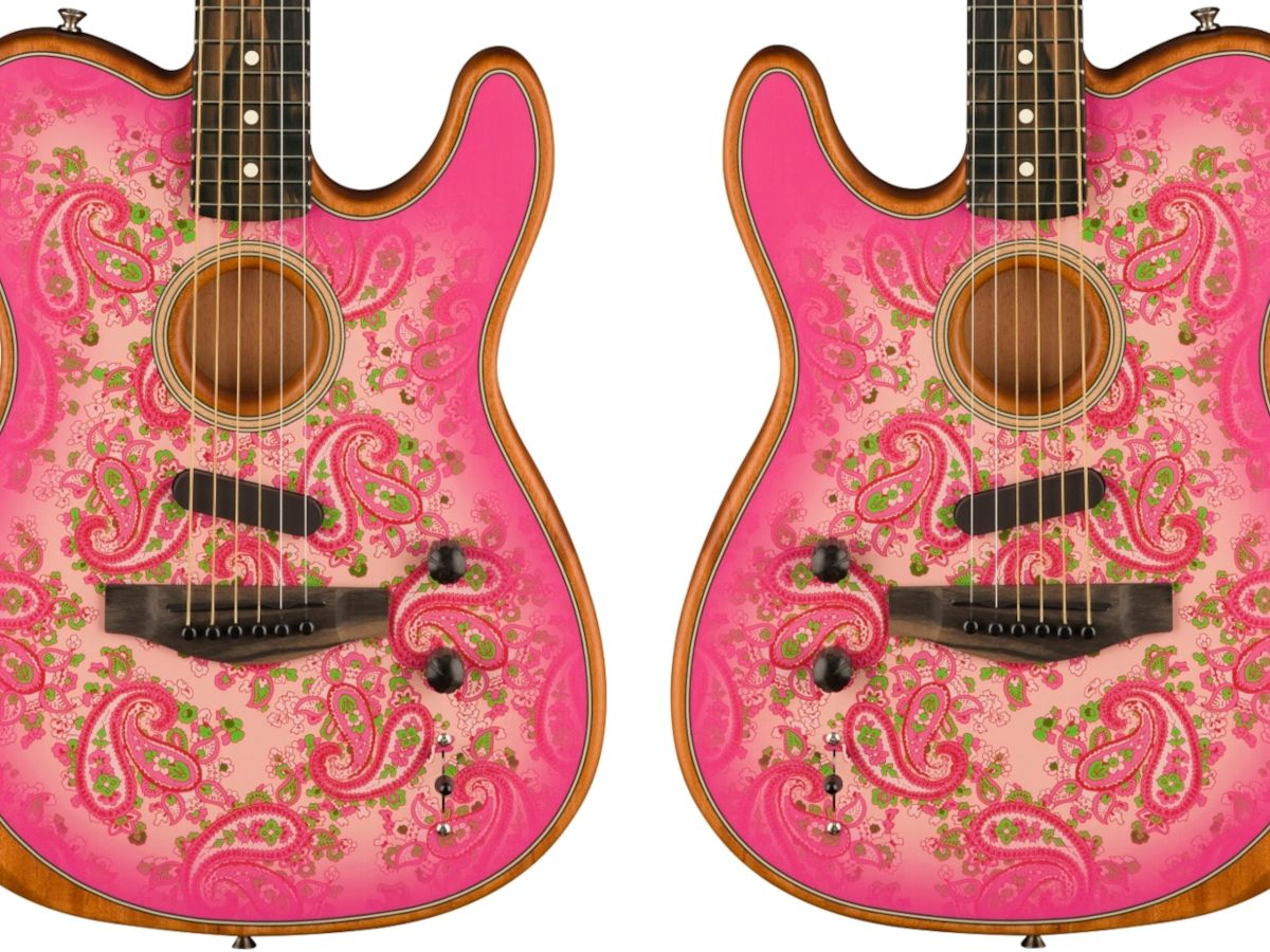 ギター Fender USA Acoustasonic Pink Paisley FENDER ACOUSTASONIC TELE PINK – Motor City Guitar