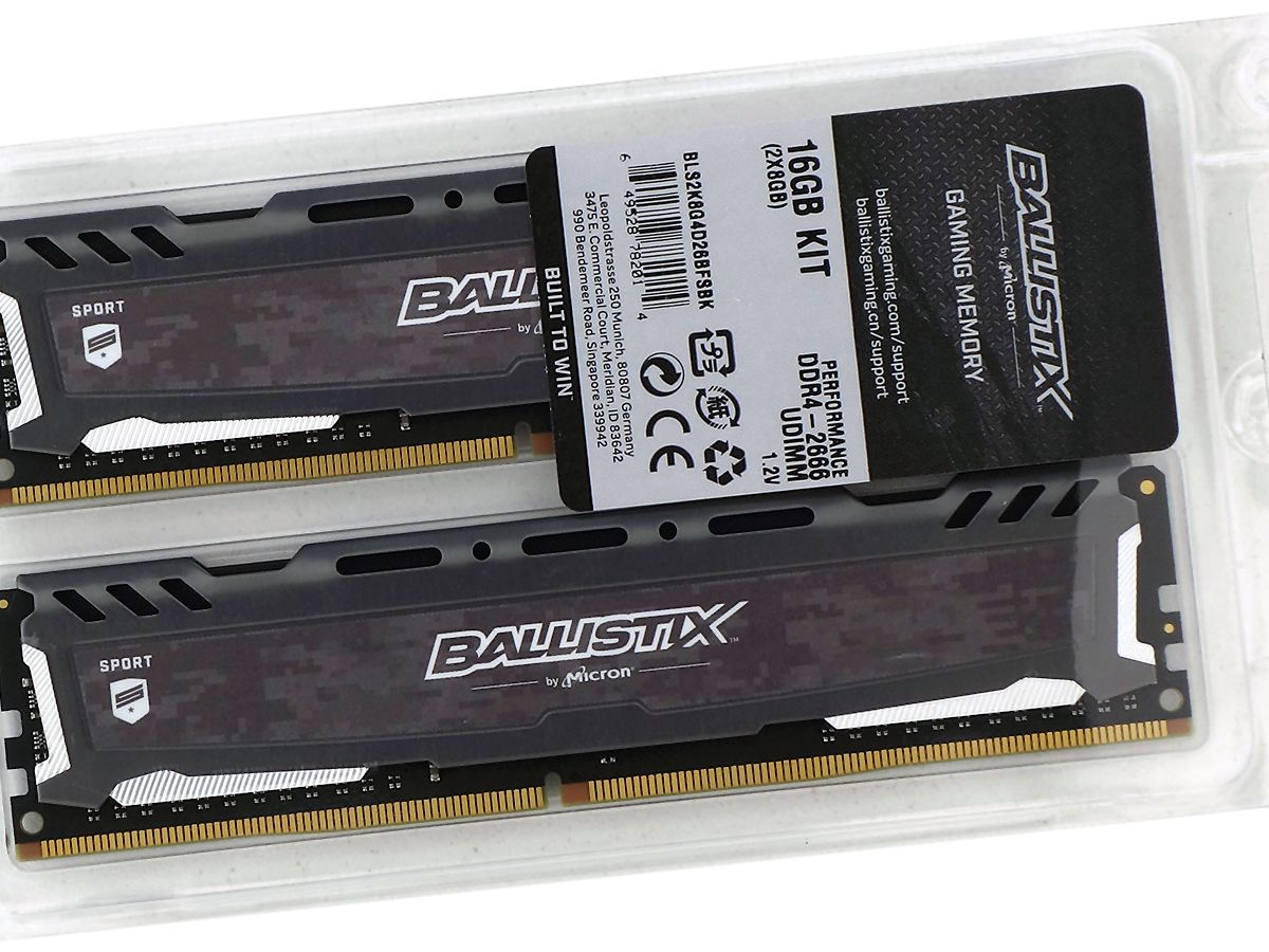 パリコレクション Ballistix Sport King Compatibility Review: DDR4-2666 16GB LT メモリー