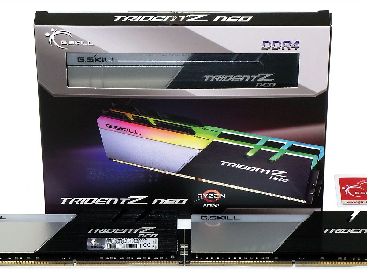 G.Skill TridentZ Neo 2x32GB DDR4-3200 C16 Review: Dense G.Skill TridentZ Neo 2x32GB DDR4-3200 C16 Review: Dense