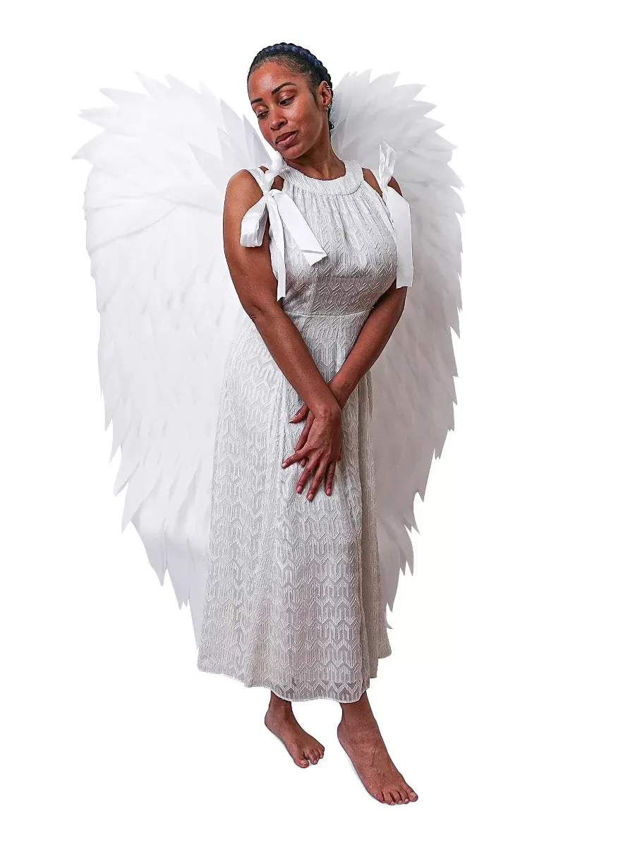 Underwraps Costumes White Full Length Angel Wings Adult Costume Accessory