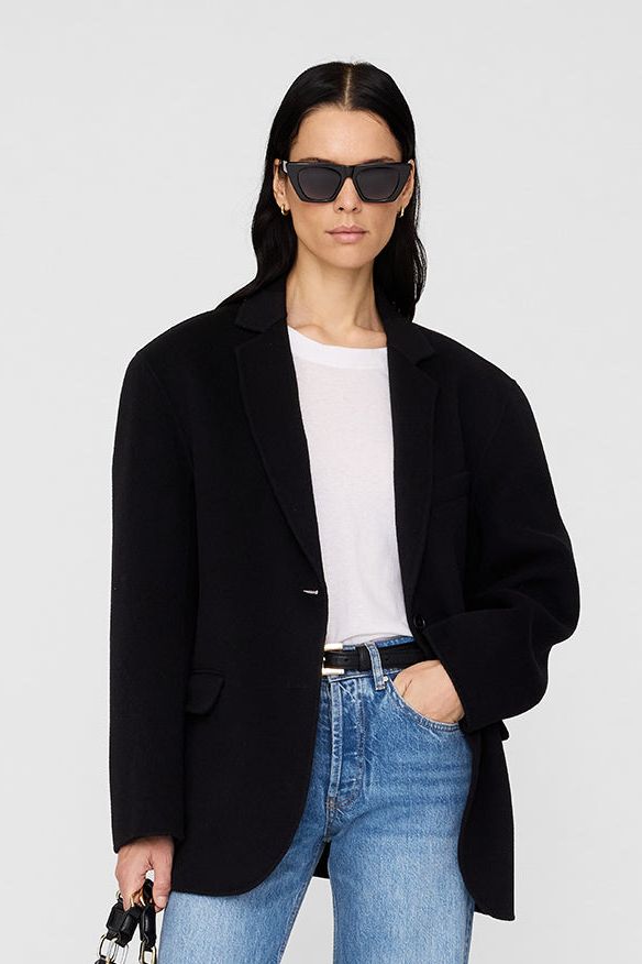 Quinn Blazer - Black Cashmere Blend