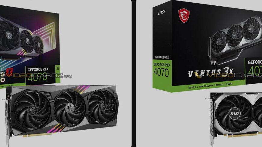 MSI RTX 4070 Gaming X Trio and Ventus 3X OC Pose for Photos