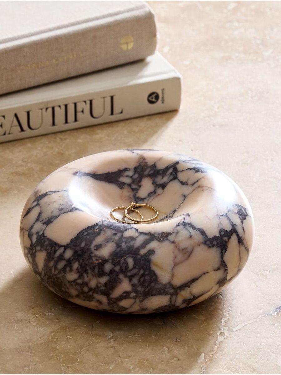 West Elm, Marble Donut Trinket Tray