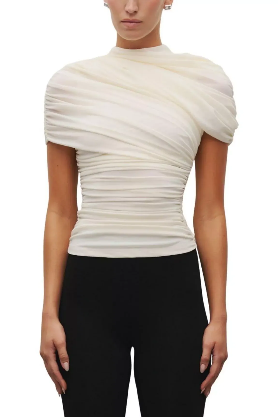 The Draped Shoulder Top