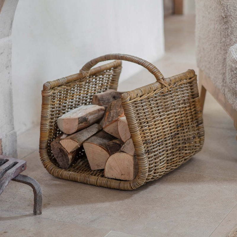 Sadra Rattan Log Basket - Natural - One Size / Natural