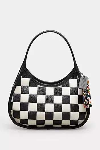 Black/chalk Ergo Bag in Checkerboard Upcrafted Leather