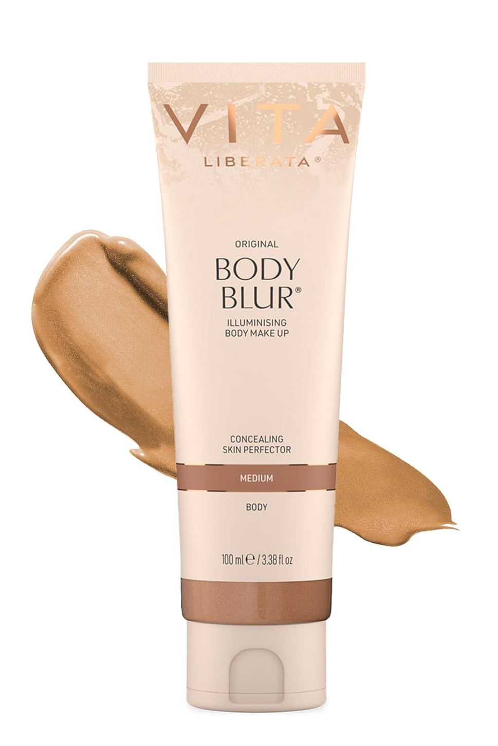 Vita Liberata Body Blur, Leg and Body Makeup. Skin Perfecting Foundation for Flawless Bronze, Easy Application, Radiant Glow, Evens Skin Tone, New Packaging