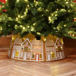 Led Gingerbread House Tree Skirt