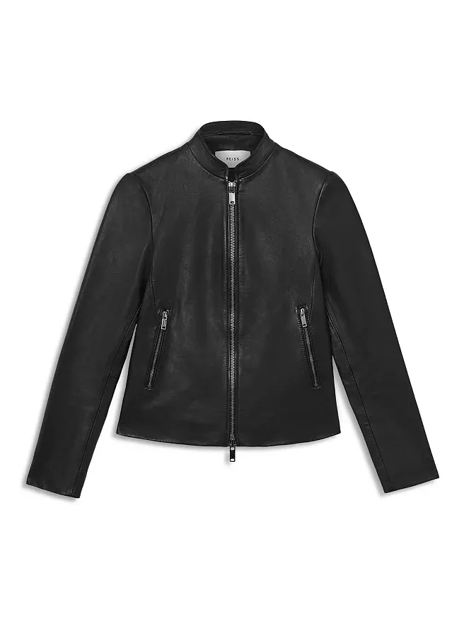 Reiss, Petite Allie Leather Biker Jacket