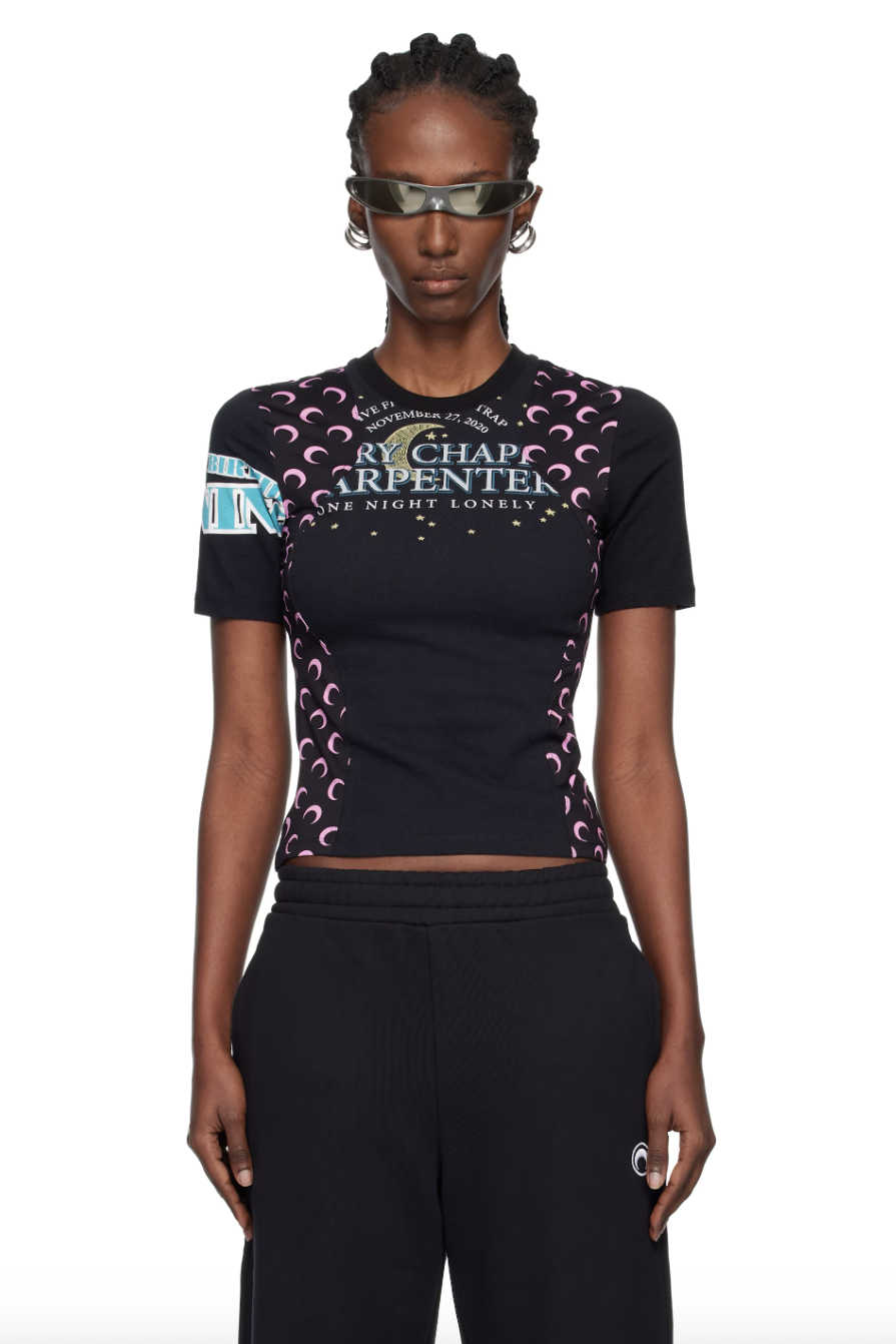 Marine Serre, Regenerated Graphic Jersey Baby Fit T-Shirt