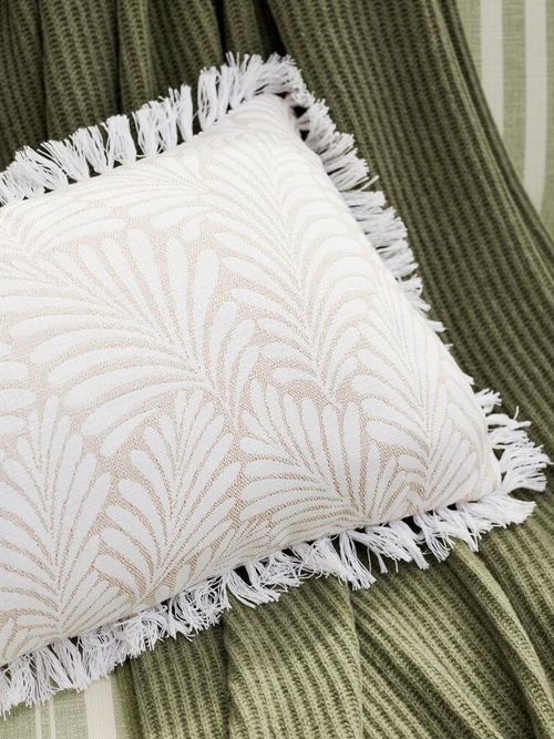 Frond Outdoor Pillow Cover, Sand