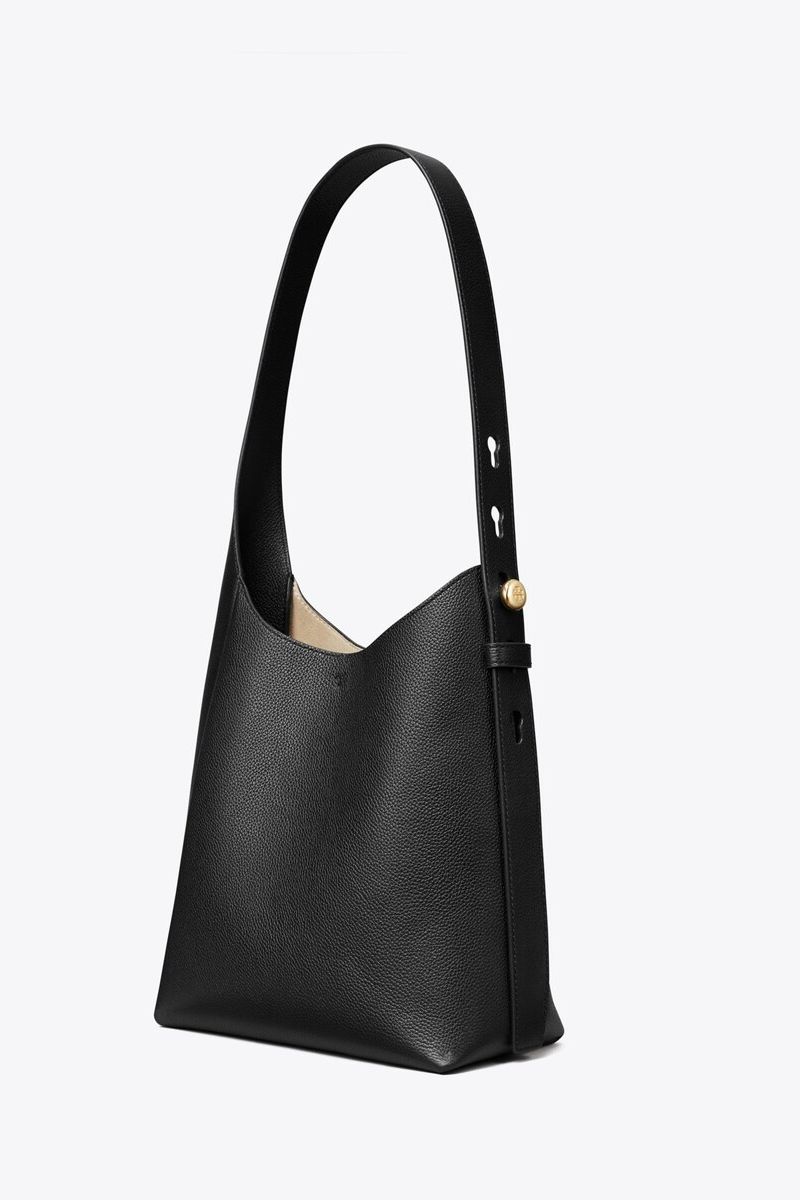 Small Romy Hobo Bag in Black, Size Os