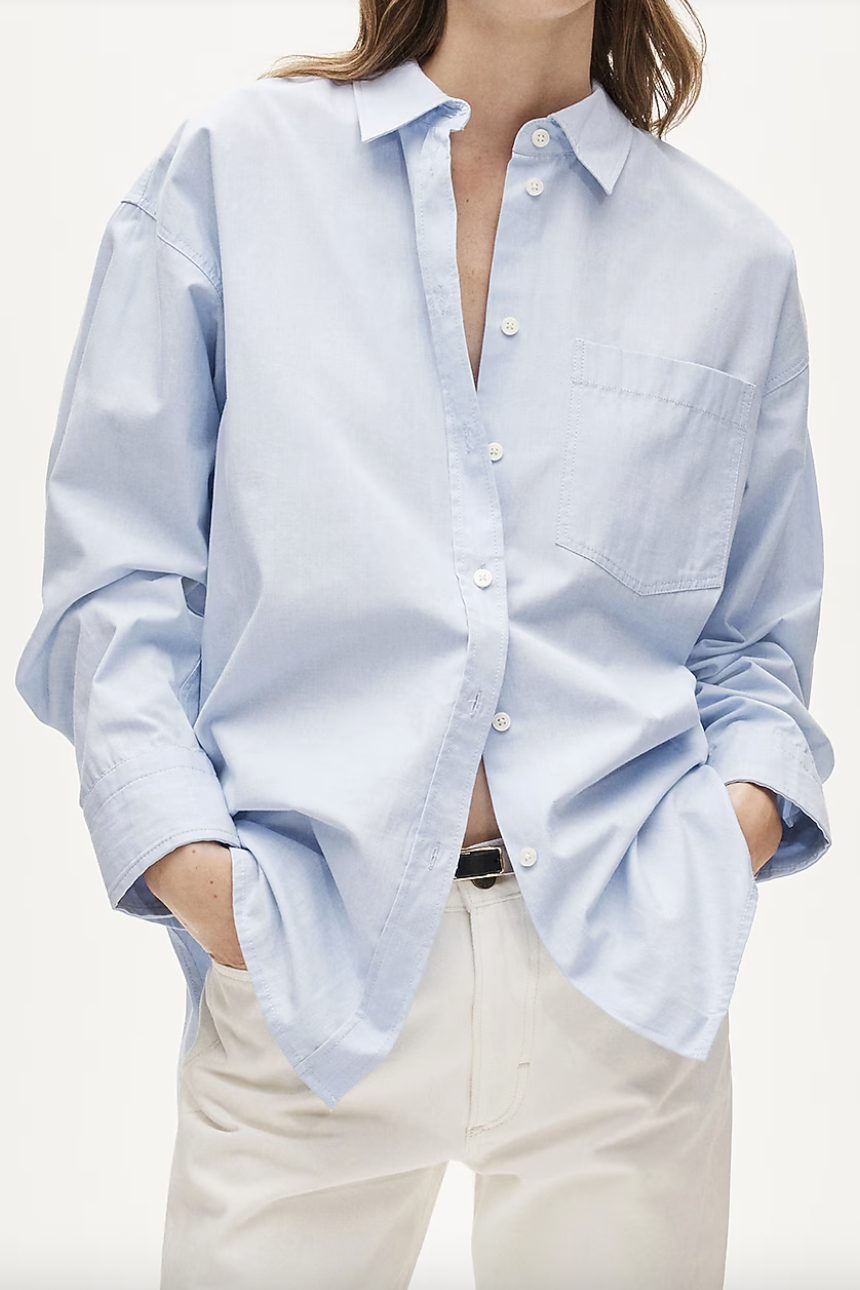 J.Crew, &Eacute;tienne Oversized Button-Up Shirt in Lightweight Oxford