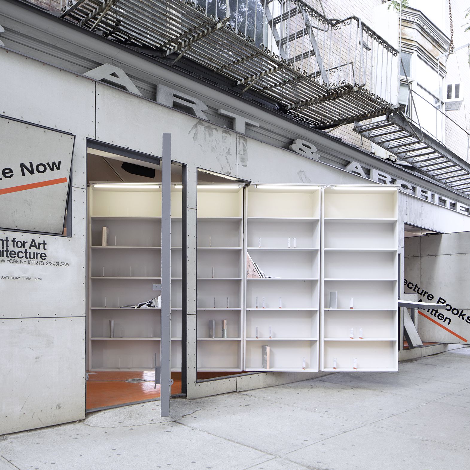 Storefront library by Abruzzo Bodziak Architects in New York