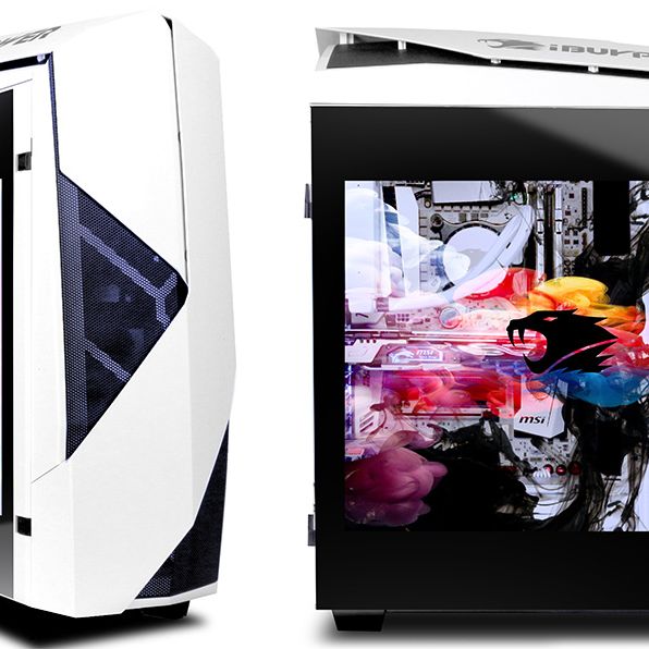 iBuyPower's Snowblind PC with trippy LCD side panel is
