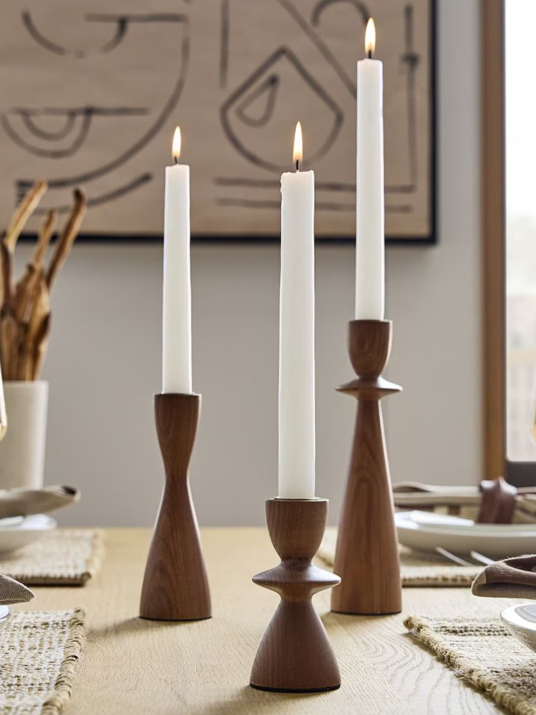 westelm, Tira Wood Taper Holders