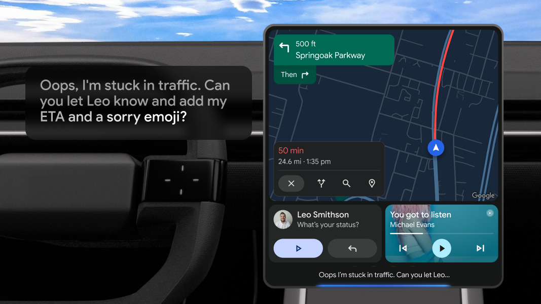 Gemini infiltrates into Android Auto