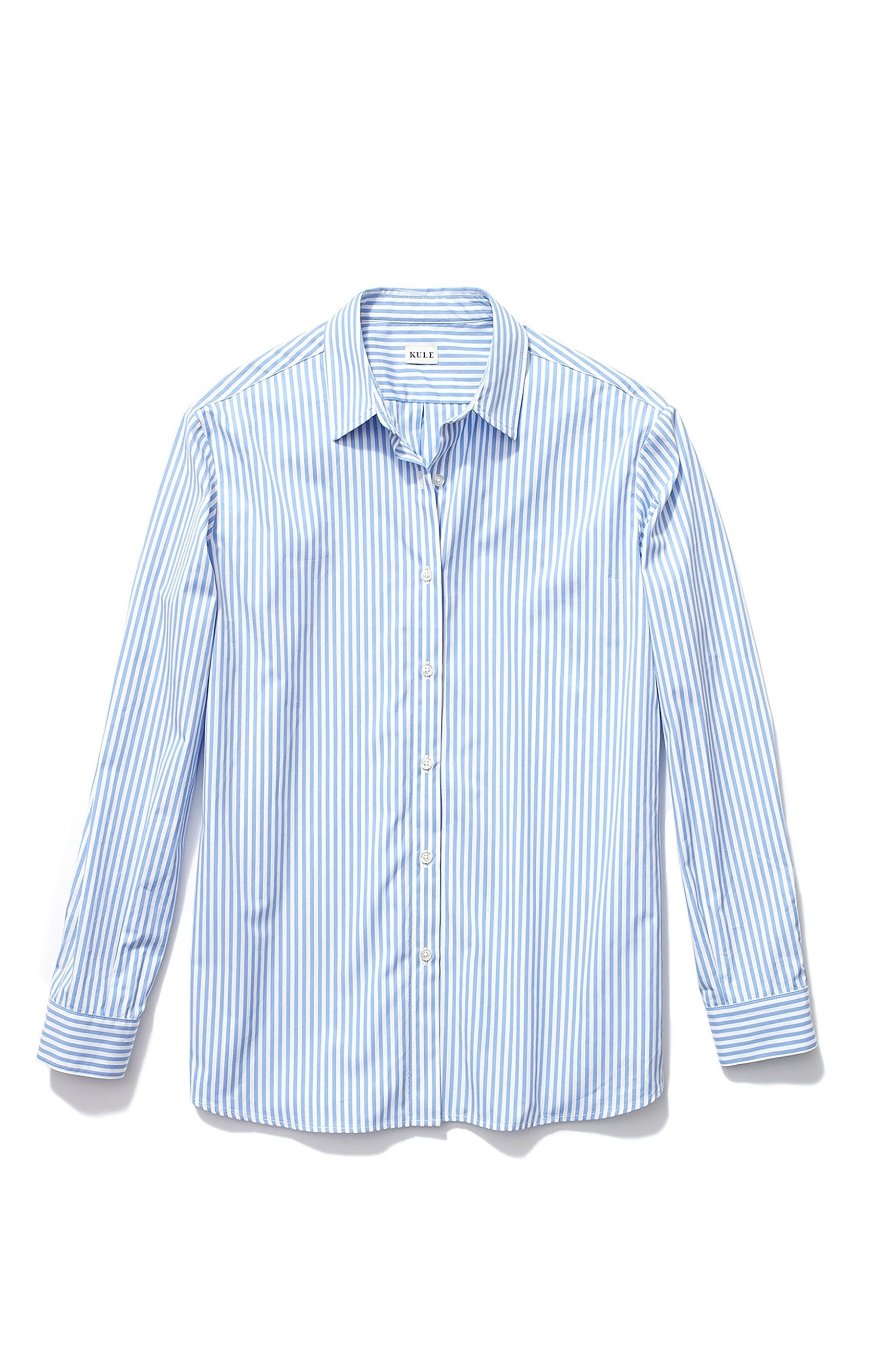 The Hutton Oversized Shirt - White/sky