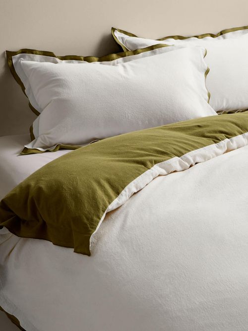 Pure Cotton Crepe Contrast Bedding Set