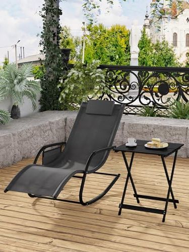 Woltu Folding Camping Table Aluminium Foldable Small Table for Garden Terrace Balcony, 50.5x47x59.5cm, Black