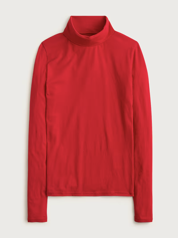 J.Crew, Feather Jersey Turtleneck