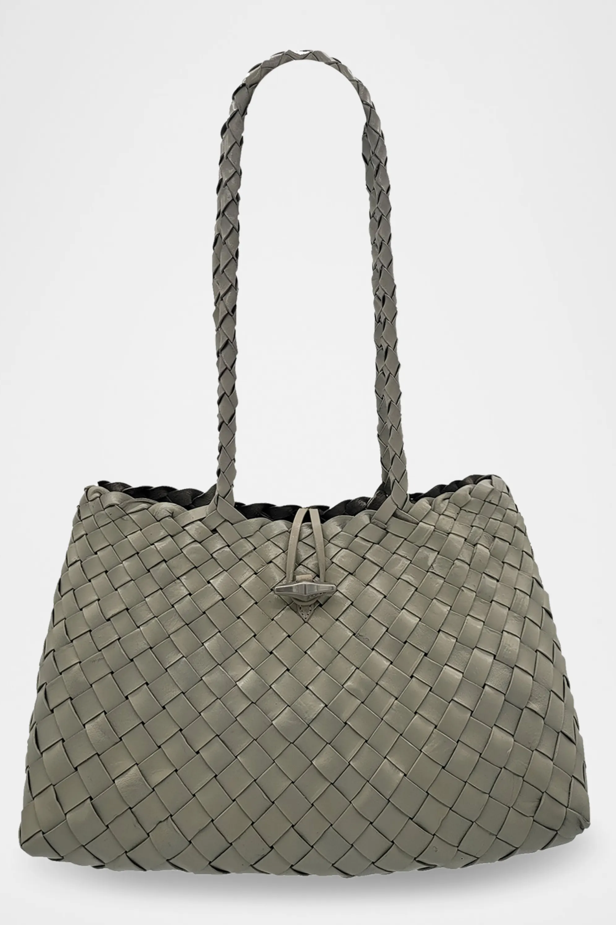 Oryany Croissant Woven Leather Shoulder Bag