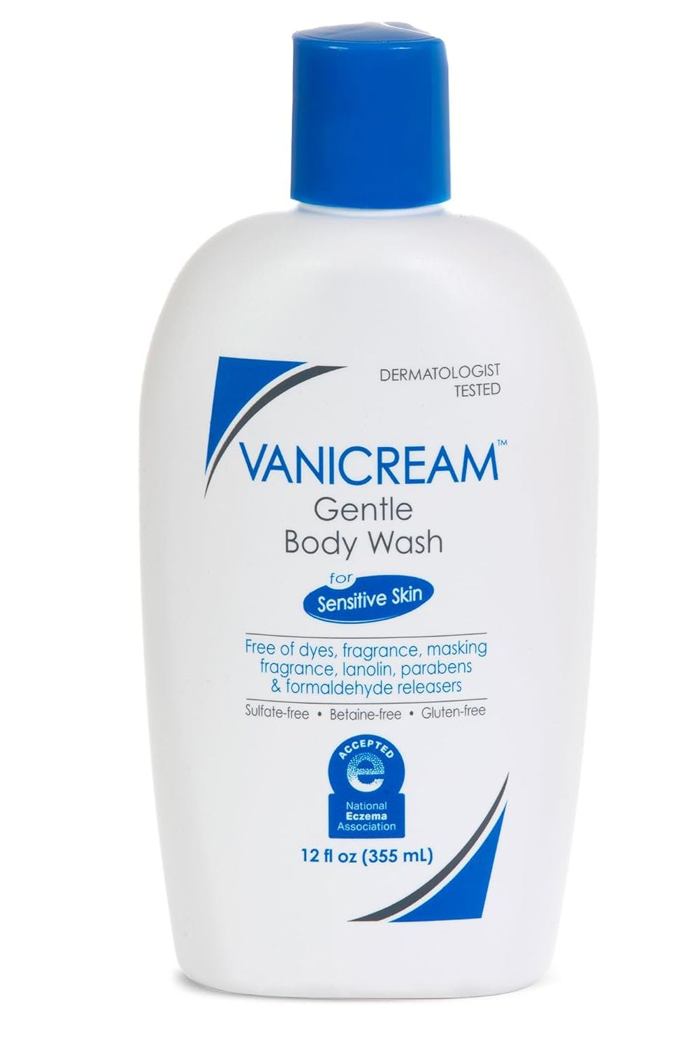 Vanicream Gentle Body Wash, 12 Fl Oz, Formulated Without Common Irritants for Sensitive Skin, Gentle Cleanse and Moisture, Removes Dirt &amp;amp; Oils, Non-Drying, Ph-Balanced Shower Gel