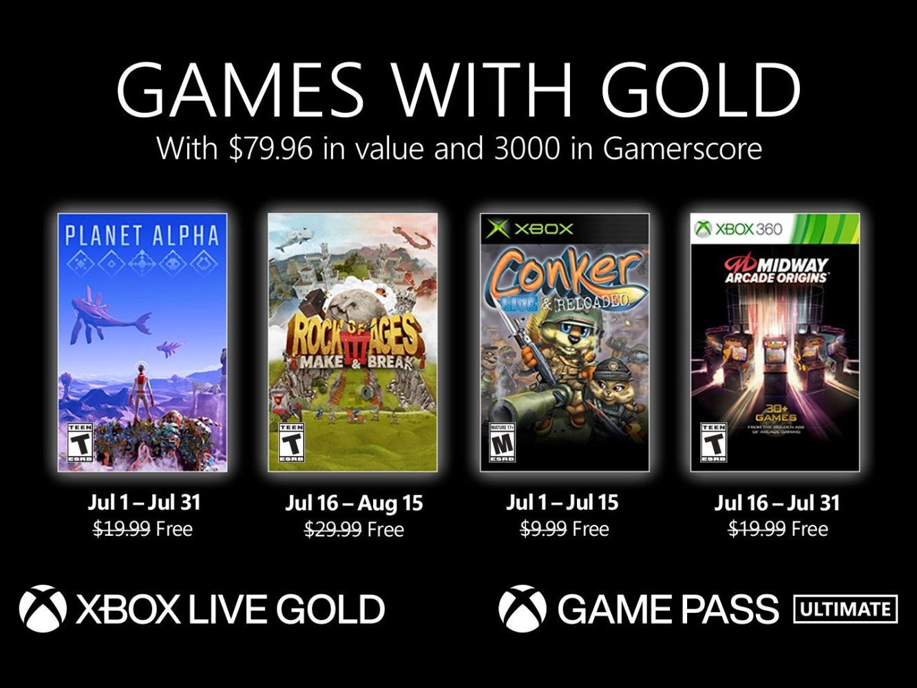 Xbox Games with Gold for July include Conker: Live and Reloaded
