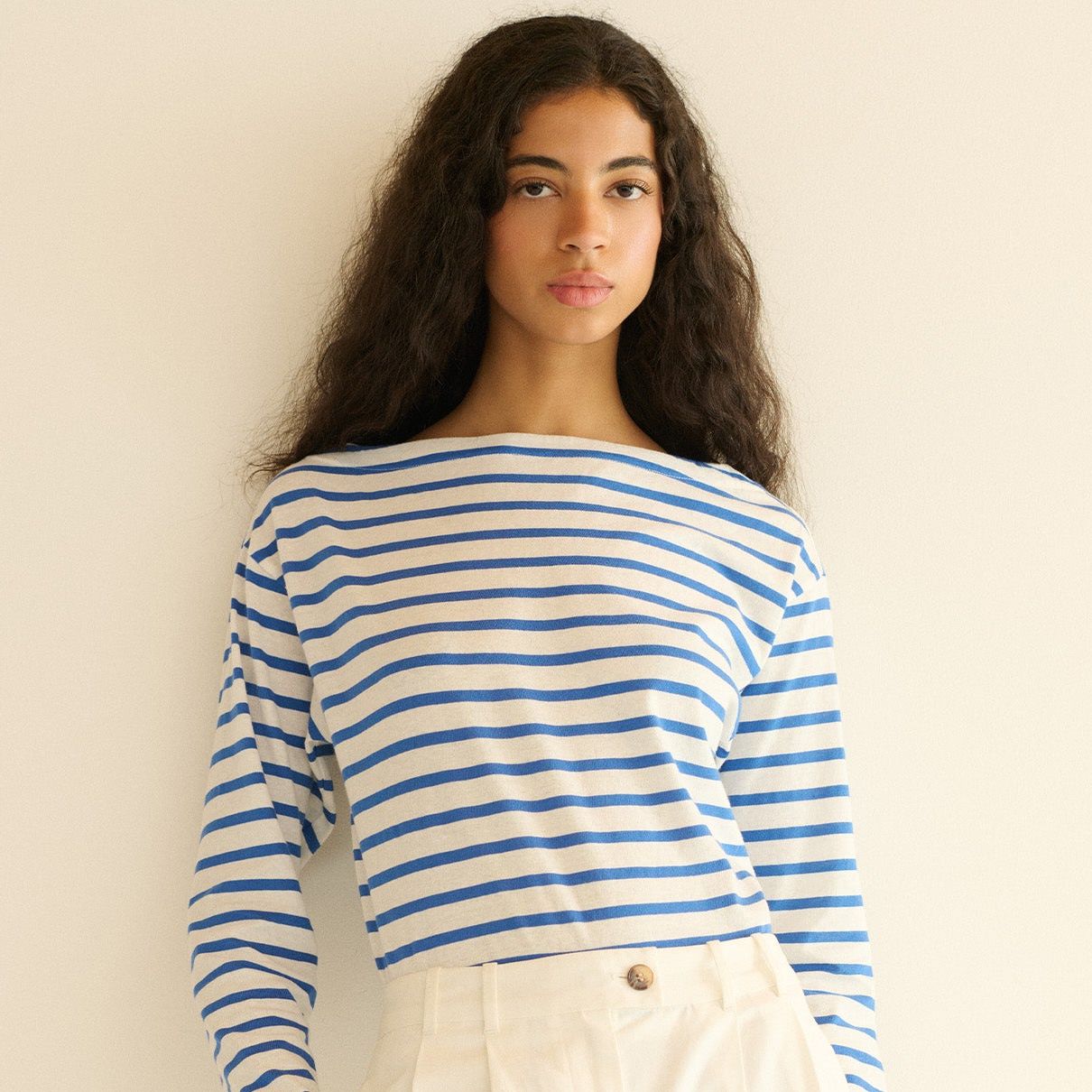 Irene Tee -- Bleu Breton Stripe
