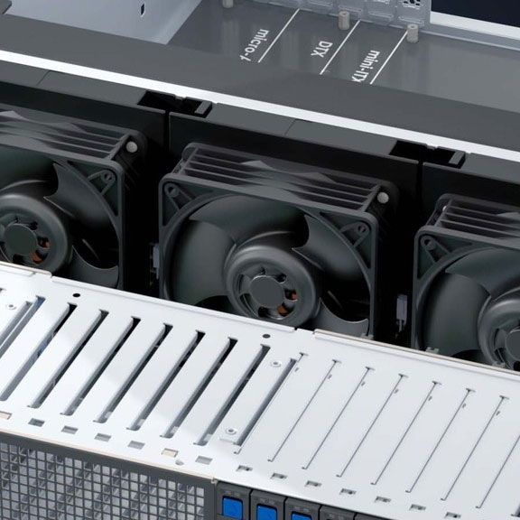 Arctic's new 8,000 RPM case fans blow a pile of boxes off a table
