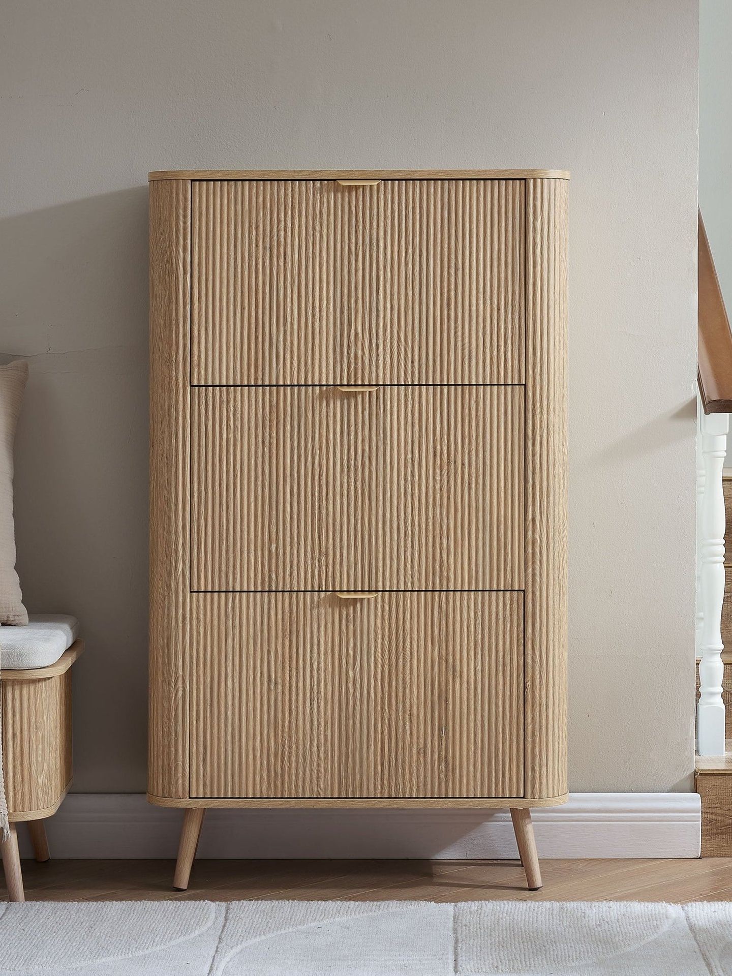 Hattie Shoe Cabinet - Light Wood