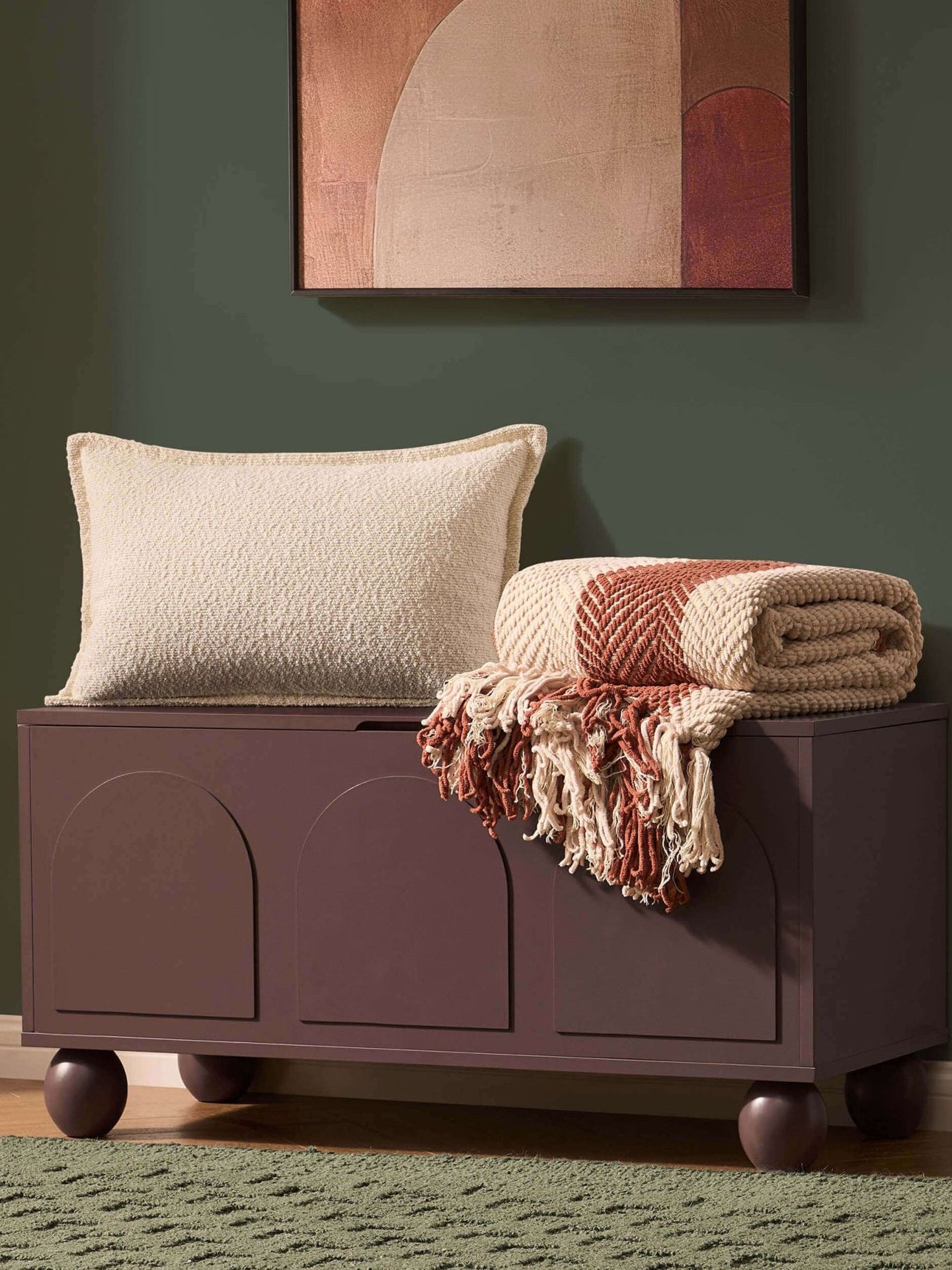 Rachel Arch Front Seated Storage - Mocha