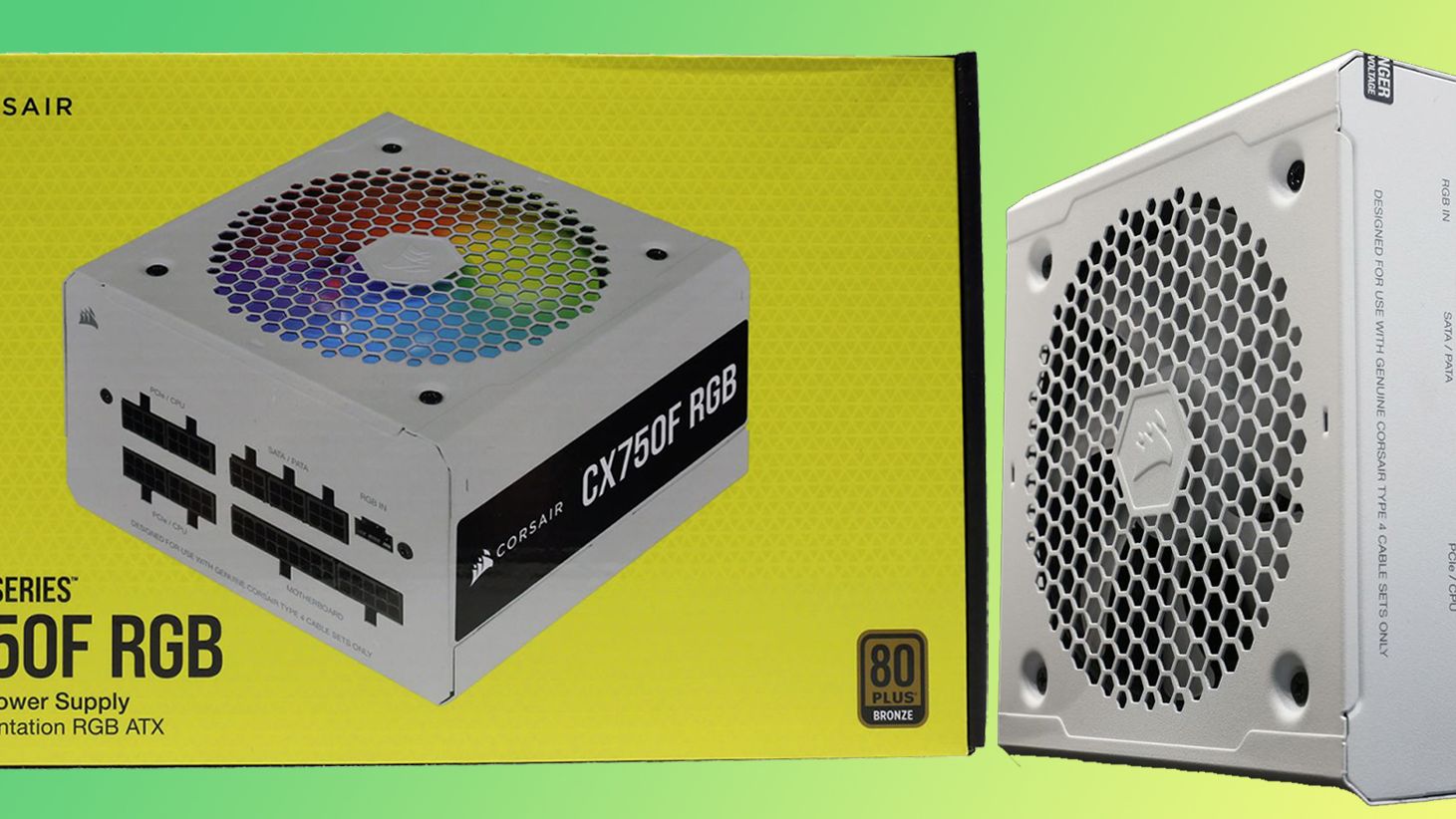 PCパーツ corsair cx750f RGB CX Series™ CX650F RGB White — 650 Watt 80 Plus® Bronze