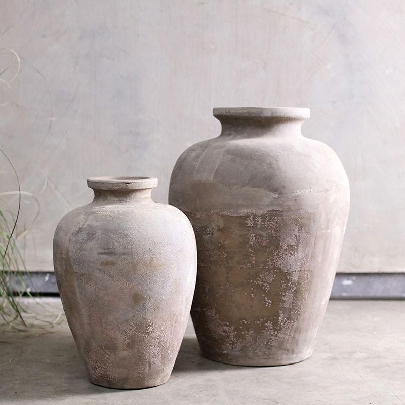 Affiti Clay Tapered Pot - Small - Small / Antique Grey