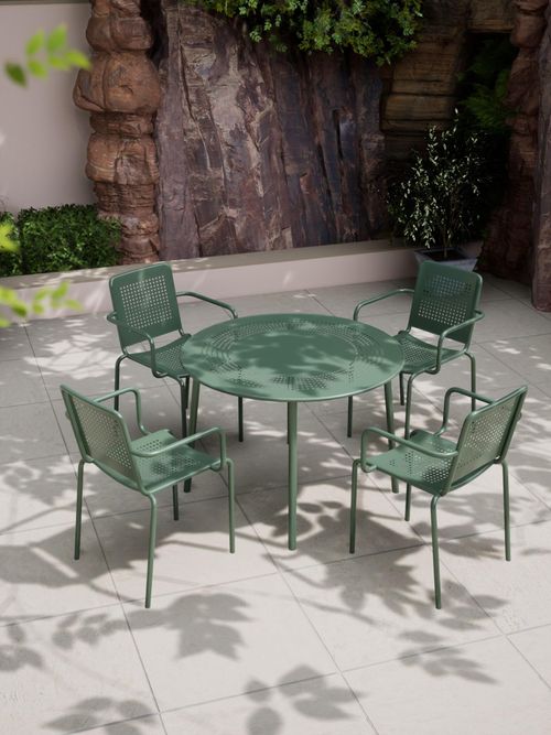 Porto 4 Seater Round Dining Set