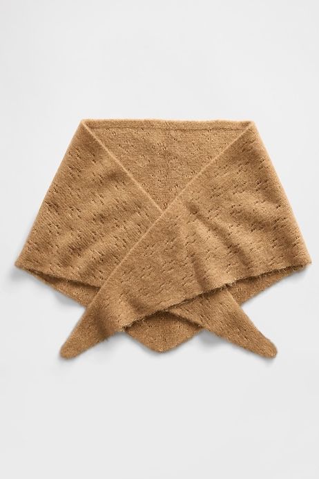 Pointelle Triangle Scarf