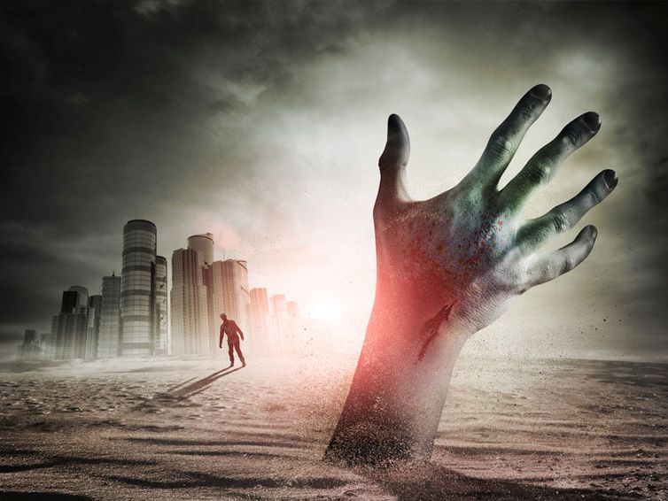 Less Zombies More Humans Ballapháipéir Deisce Apocalypse Zombie Glacier Baneli M4 | Zombie