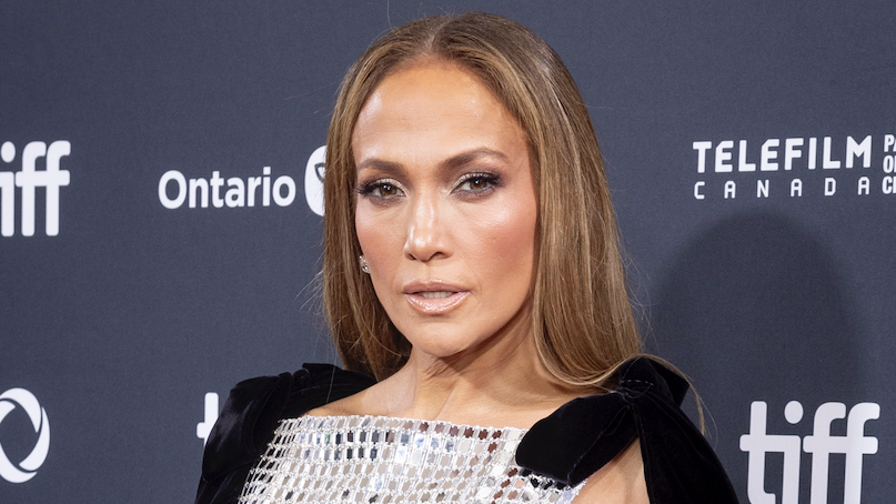 Jennifer Lopez Pairs Her Low-Cut Sequin Revenge Dress With an Even More  Bedazzled Manicure | Marie Claire