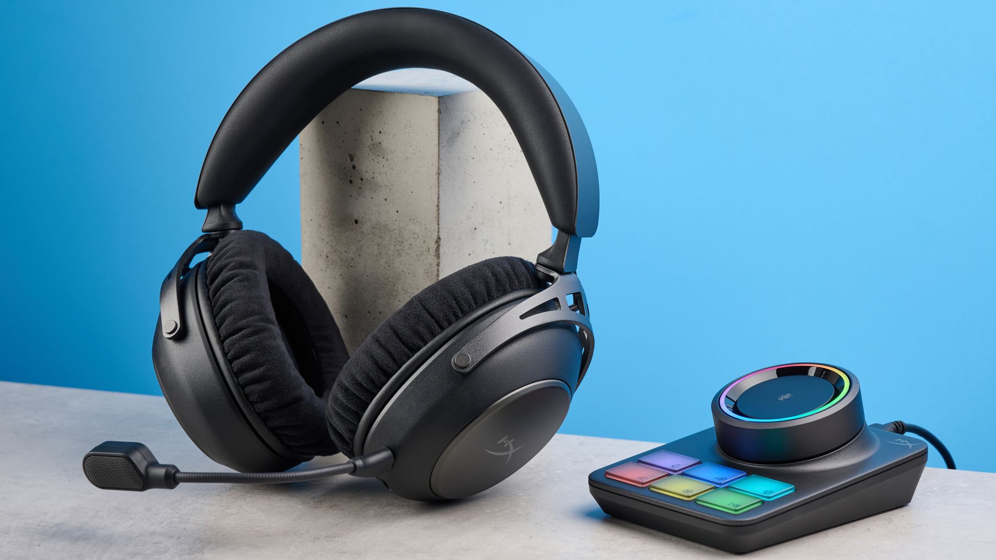 A HyperX Cloud Alpha 2 wireless gaming headset