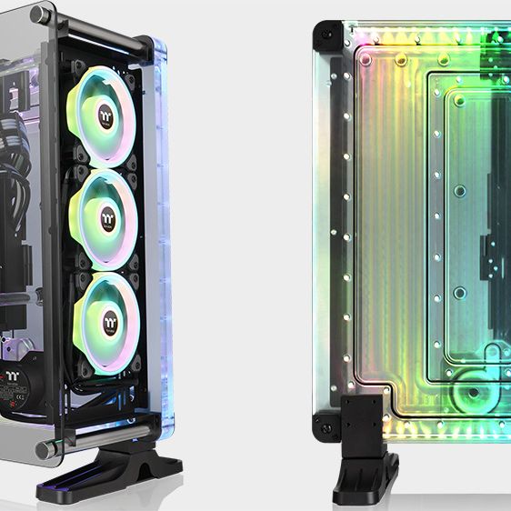 There is a giant liquid-cooling reservoir on the back of this open