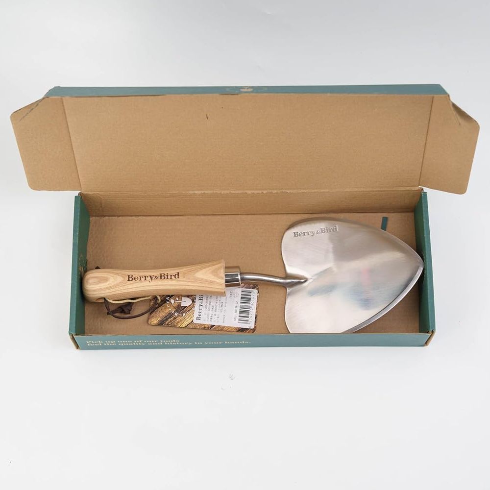 Berry&amp;amp;bird Perennial Trowel, Oversized Garden Potting Trowels With Sharp Blade Wood Hand Shovel, Stainless Steel Planting Tspade Gardening Tool for Roots,digging,transplanting