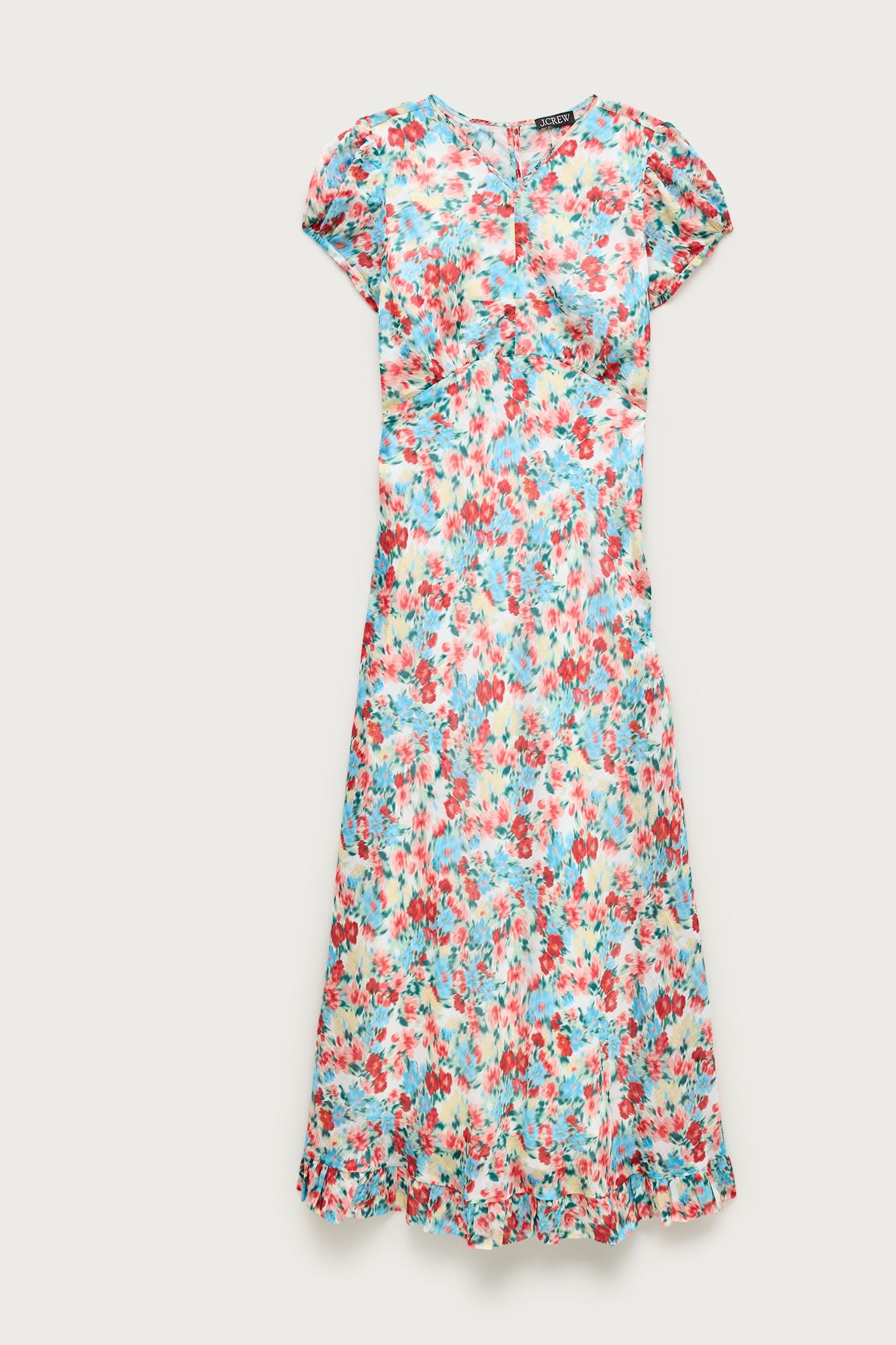 Ruffle-Hem Midi Dress