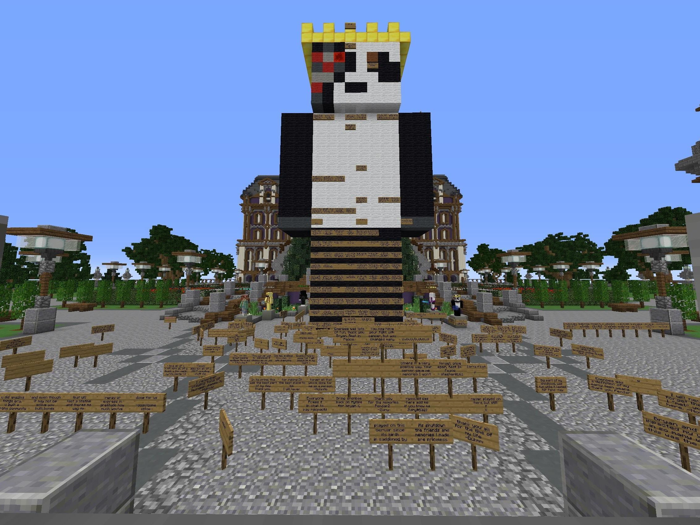 Minecraft players build touching tribute to server owner who died of cancer  | PC Gamer